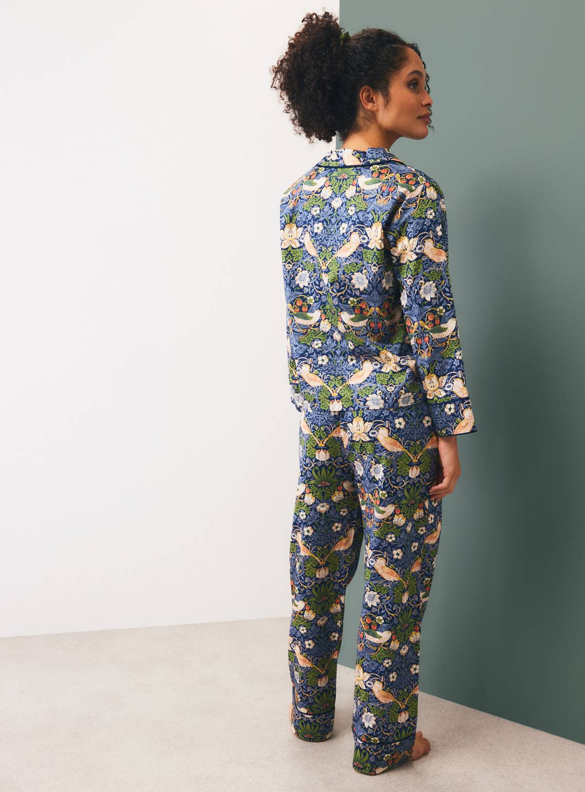 Tu x Morris & Co. Strawberry Thief Sateen Traditional Pyjamas M - Image 4